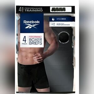 Reebok Men's Performance Boxer Briefs - 4 Pack BLACK